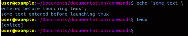 tmux start, exit